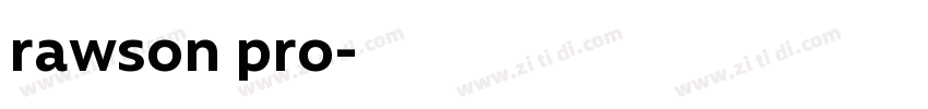 rawson pro字体转换